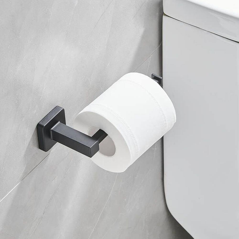 4-Piece Bath Hardware Set with Mounting Hardware in Matte Black