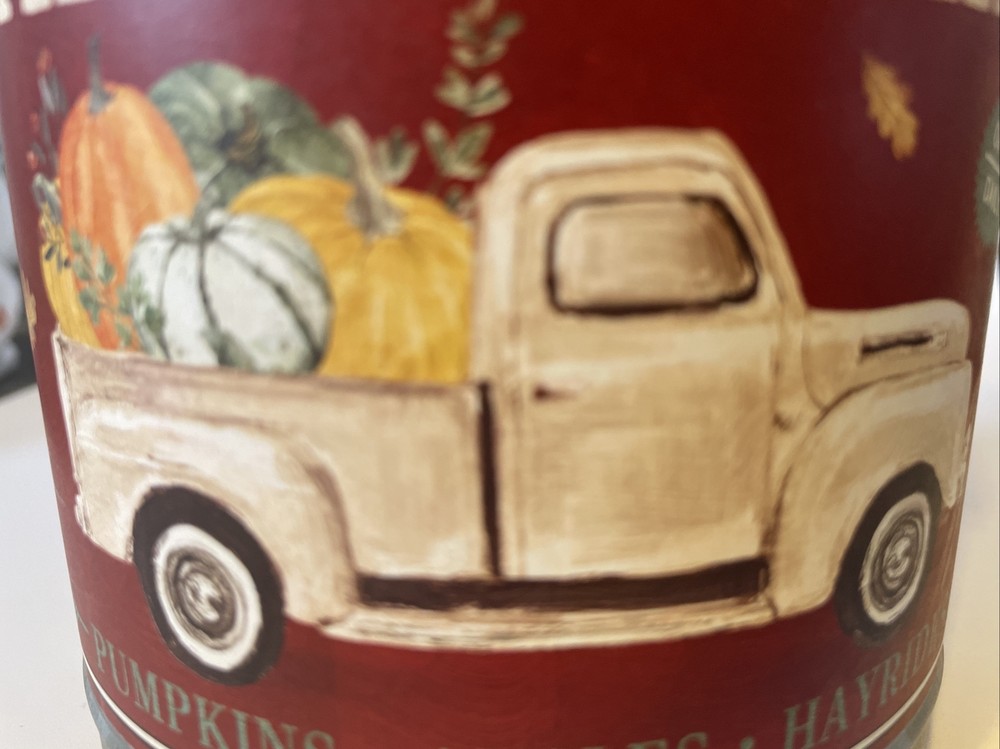 Fall Market Galvanized Tin 7.25” Tall Fall/Autumn Decor