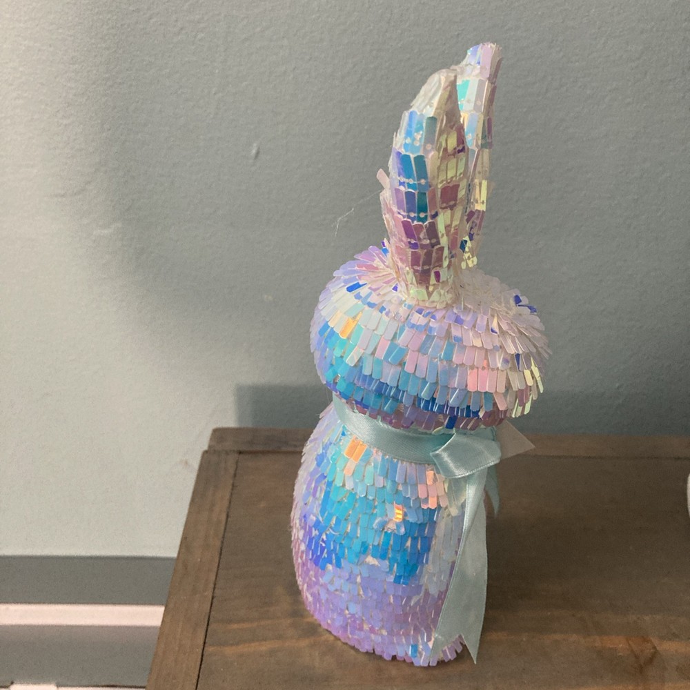 Holographic Bunny Rabbit Easter 9 Inches