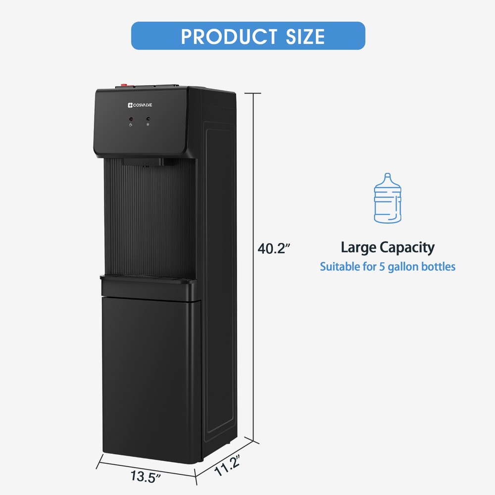 Top Loading Hot/Cold Water Cooler Dispenser Compressor Refrigeration Freezer