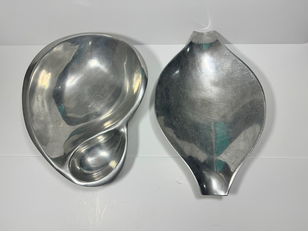 Nambe Chip & Dip Platter And Serving Dish (b92)