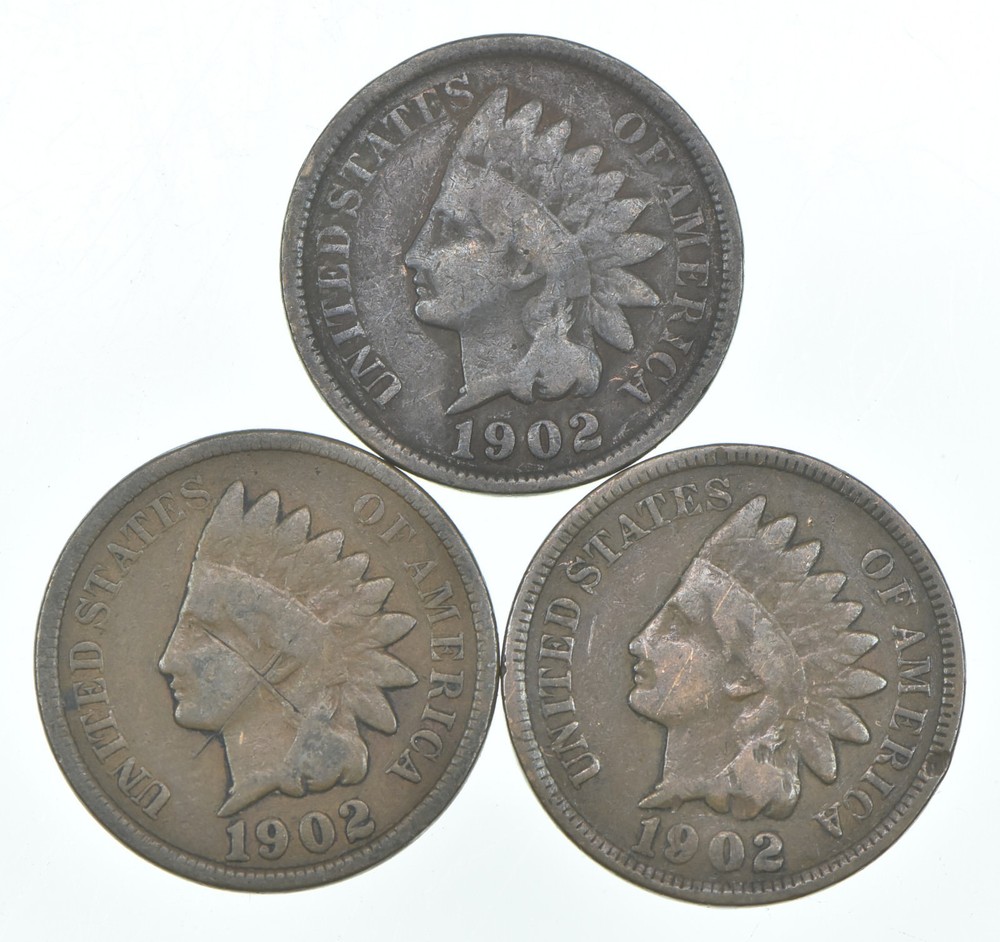 1902 Indian Head Cent AC Average Circ