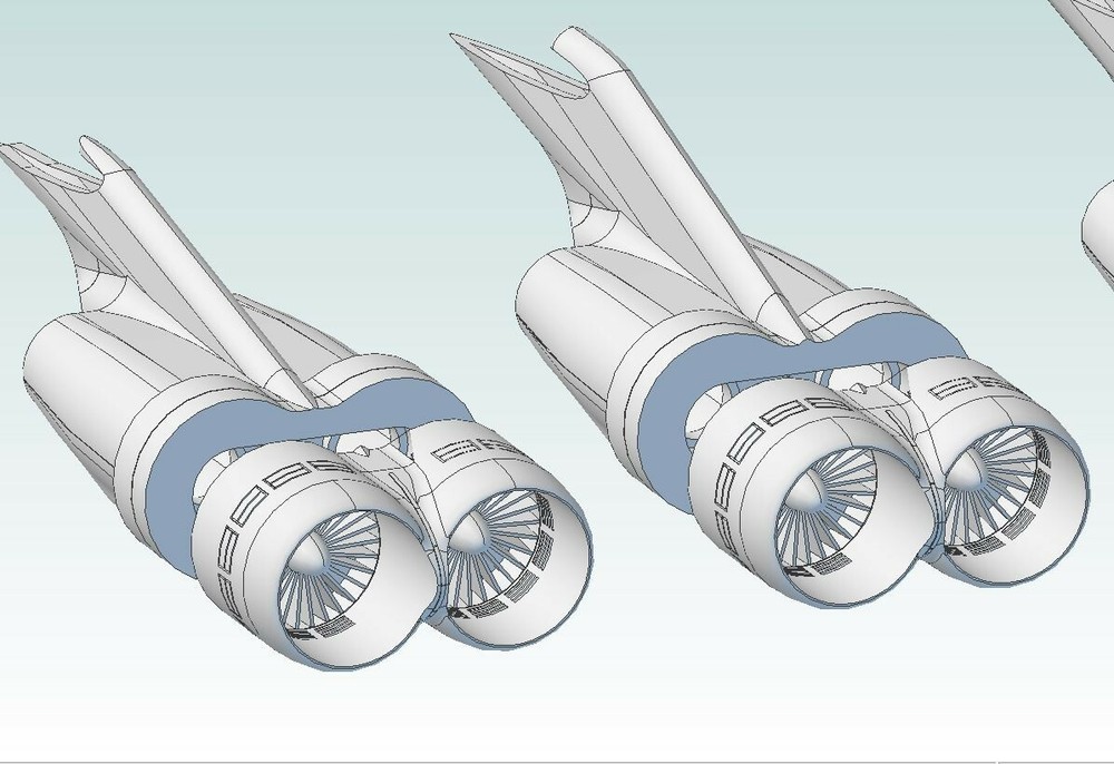 Click2detail 1:72 B-52H TF33 Engine Set (Doors Closed Position)