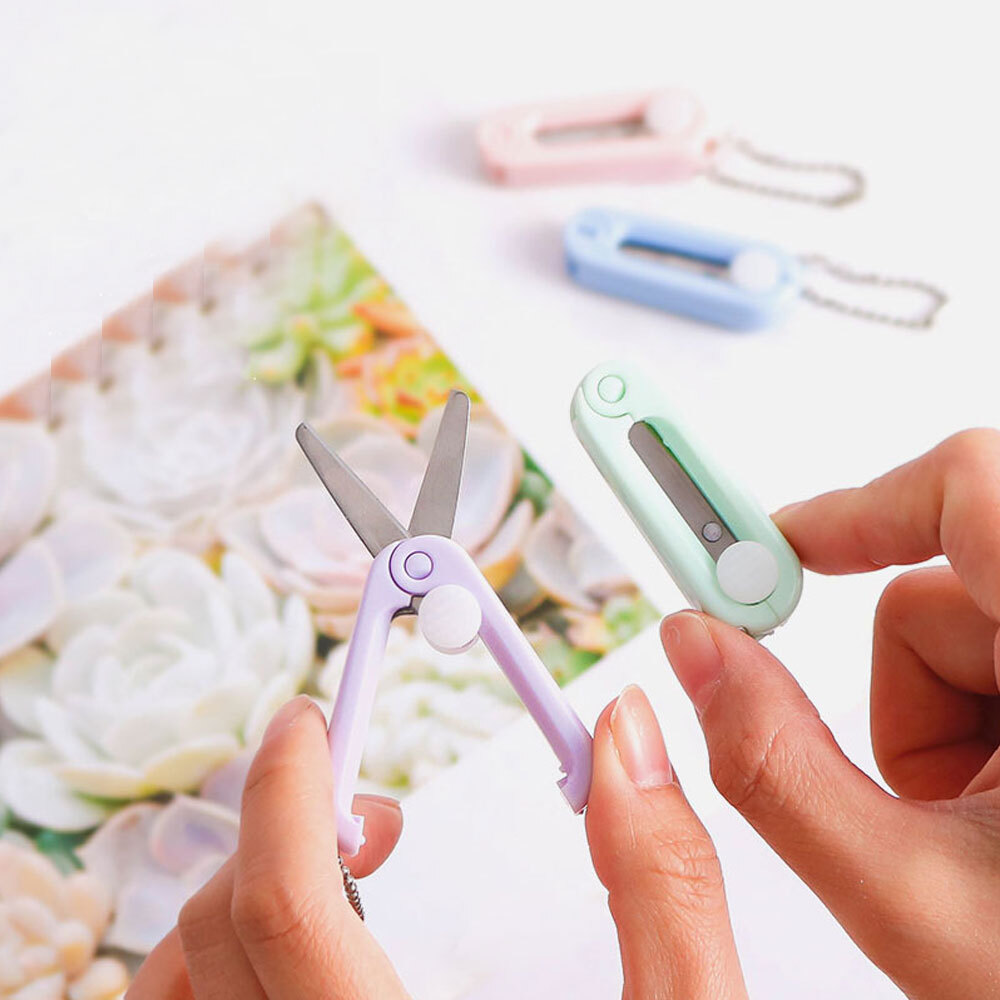 Portable Scissors Folding Sewing Scissors Office School Supplies Mini Cutting