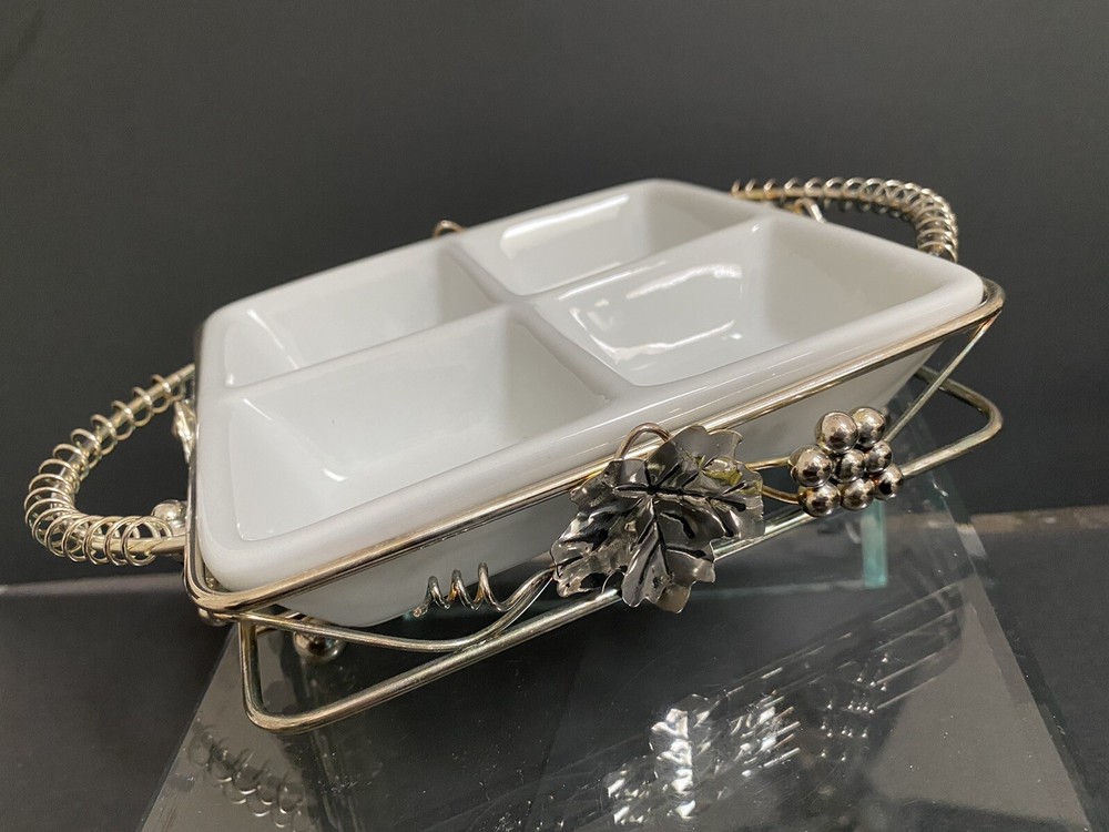 Cordon Bleu Silver Plated Grape Squear Sectional Server Handles 835
