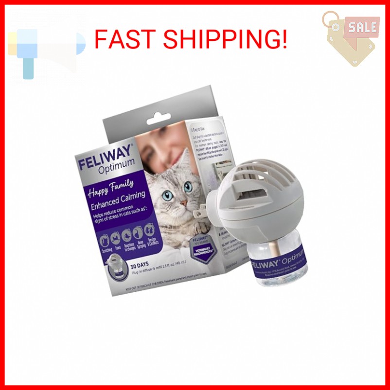 FELIWAY® Optimum 30 Day Cat Calming Plug In Pheromone Diffuser Starter Kit, 48ml