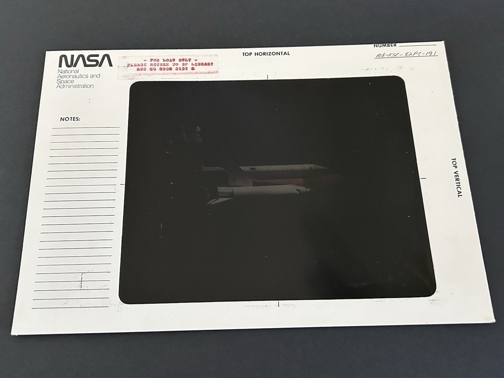 1982 NASA KSC Space Shuttle Columbia Crawler Transport Presentation Transparency