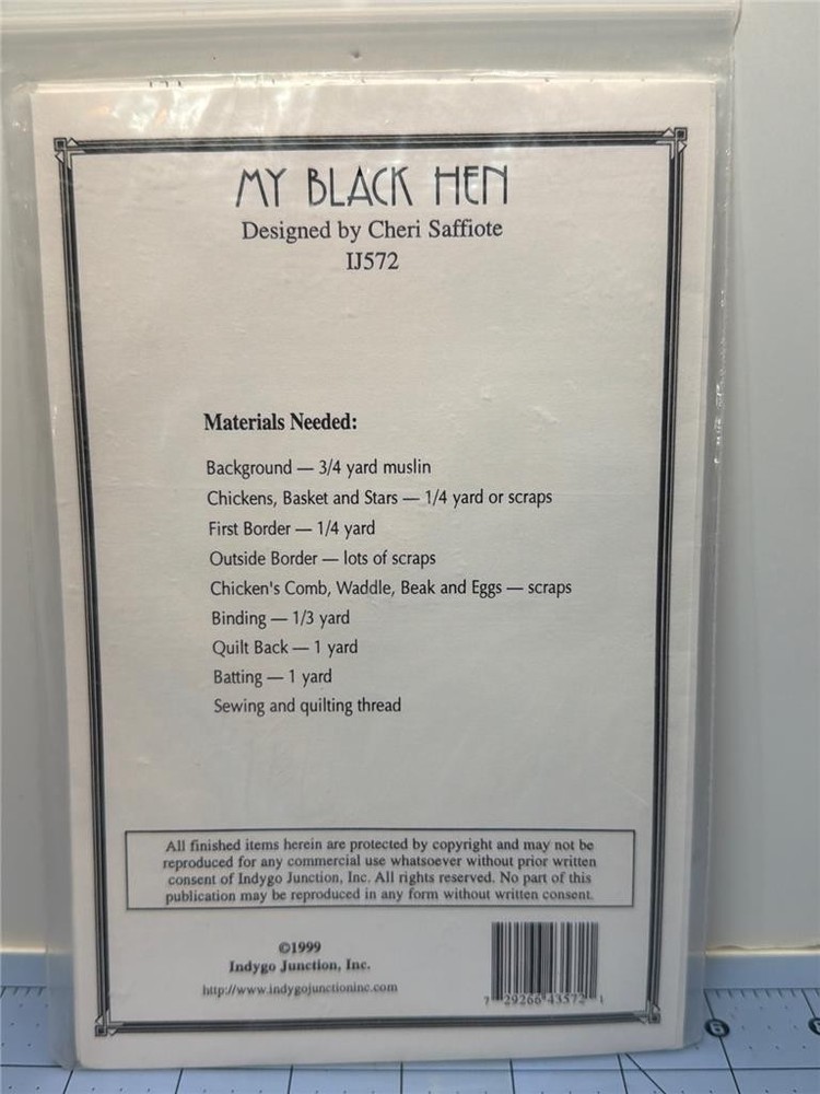INDYGO JUNCTION - Quilt Pattern - MY BLACK HEN - Table Runner & Quilt Pattern