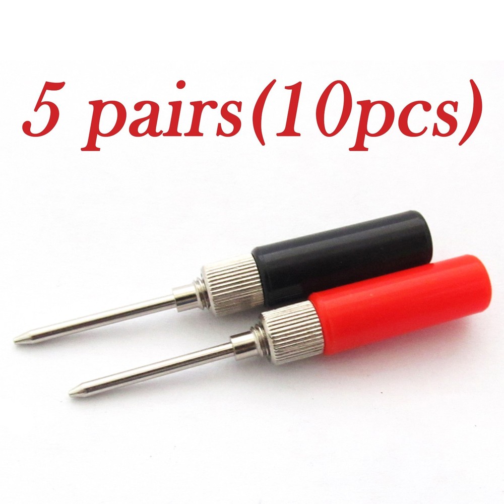 10Pcs DIY Multimeter Test Probe Short Handle No Solder Assembly Without Cable