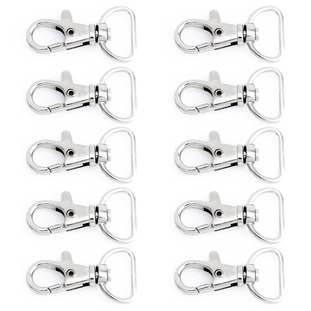 20pcs Swivel Lobster Claw Clasp Trigger Snap Hooks for Purse Making Macrame L...