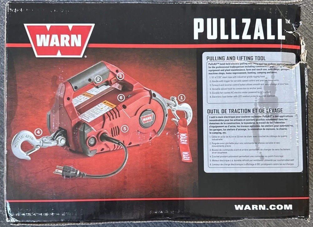 Warn 885000 PullzAll Hand Held Corded Electric Winch Pulling & Lifting Tool