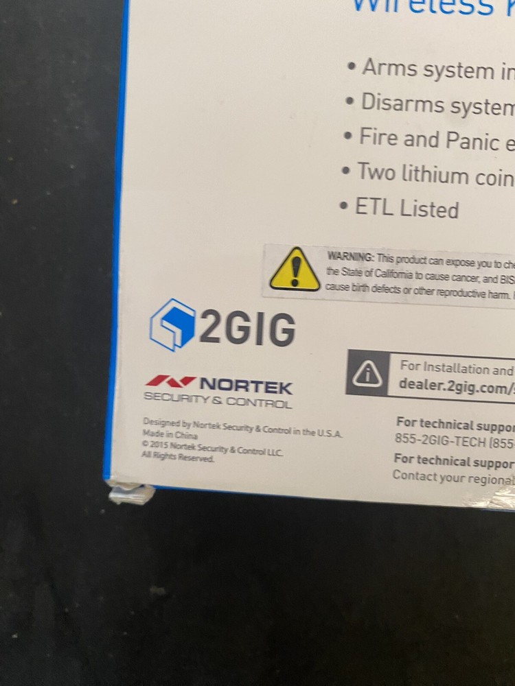 2gig Wireless Keypad 2GIG-PAD1-345