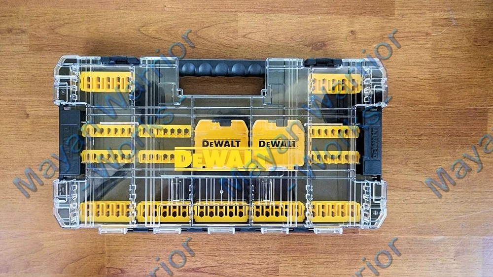 DEWALT Large Tough Case Bit Tip Storage Organizer Stackable & Interlocking