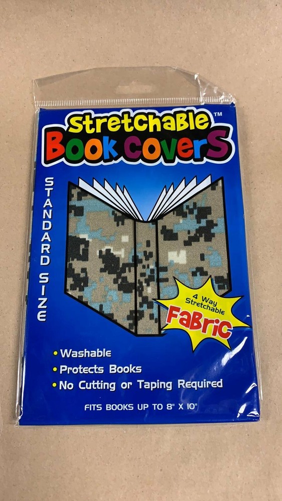 Multiple Assorted Prints 8inch X 10inch Stretchable Fabric Book Covers