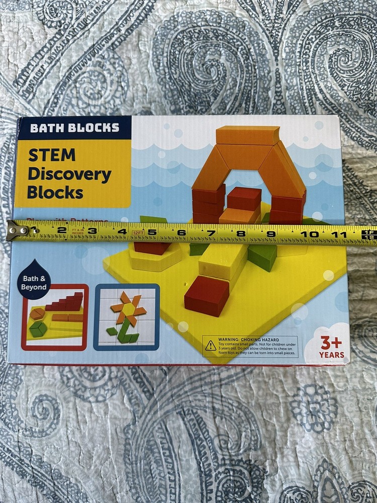 Bath Blocks STEM Discovery Blocks 40 Blocks With Floating Base & Storage Bag NEW