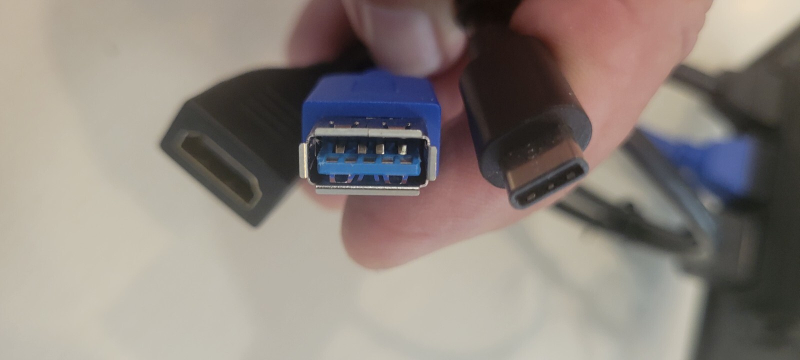 Black 3Ports HDMI USB3.0 & USB-C Keystone Wall Plate Modular Faceplate USA stock