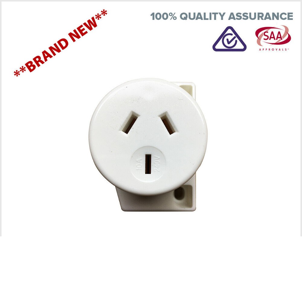 Surface Socket Fast Connect 10A AMP Quick Connect 240v 3 Pin Fan Plug Base 1.5mm