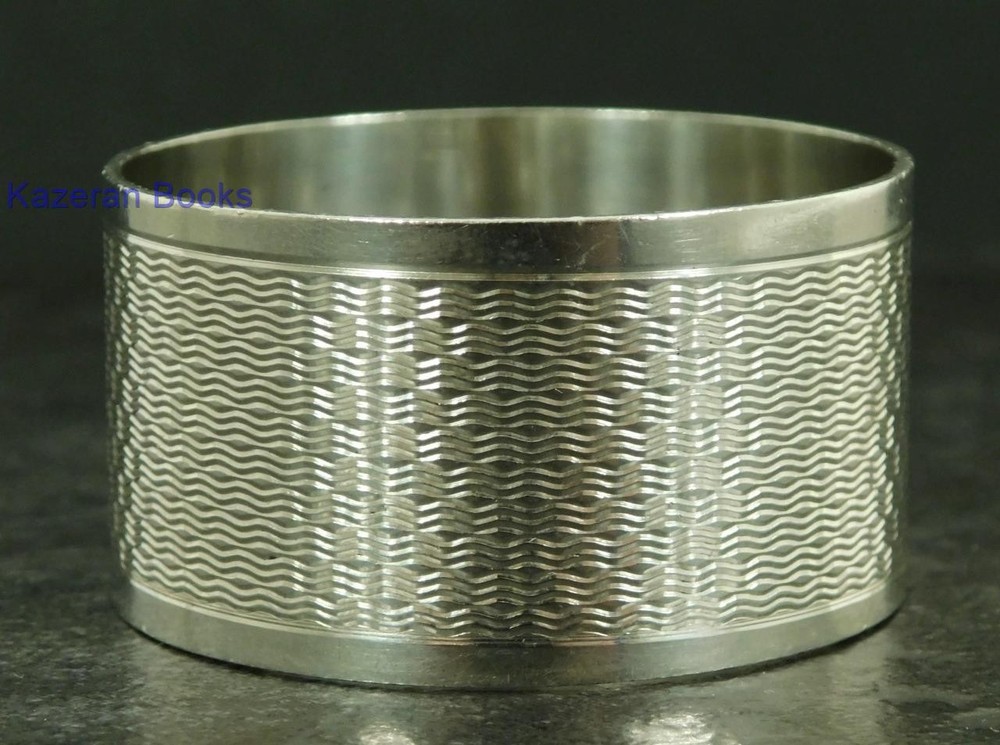 Vintage Solid Sterling Silver Napkin Ring 1971 By J Gloster Ltd 'Sr John'