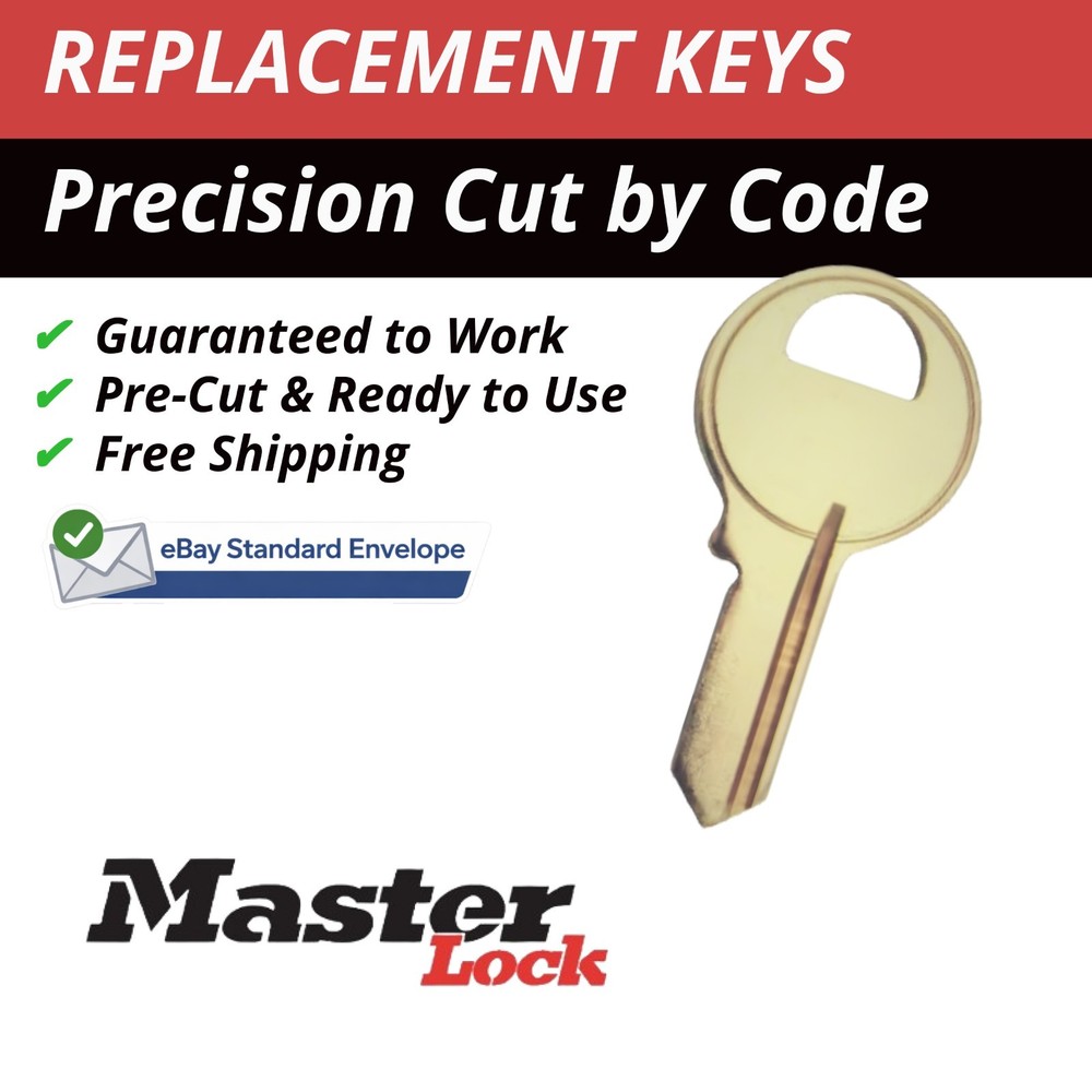 Master lock Padlock Replacement Key Cut to Code 2501-2750