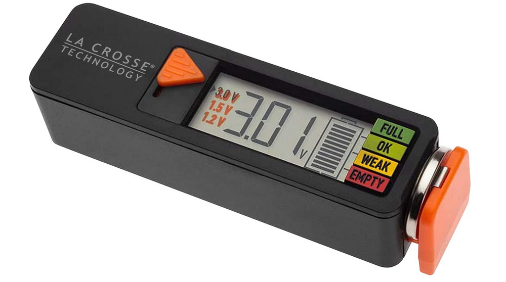 Battery Tester - AA, AAA, C, D, 9V, Button Cell - La Crosse Technology