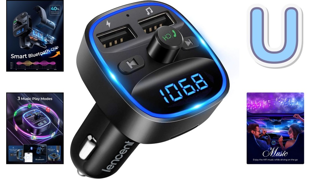 Ultimate Car Audio Solution: Bluetooth FM Transmitter with Charging & Navigation