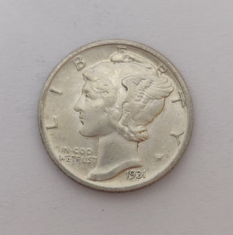 1931-S MERCURY DIME XF