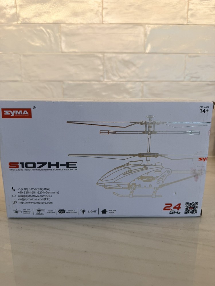 Syma S107H-E RC Helicopter 2.4-GHz 3.5-Channel Hover Function w/ Controller Red