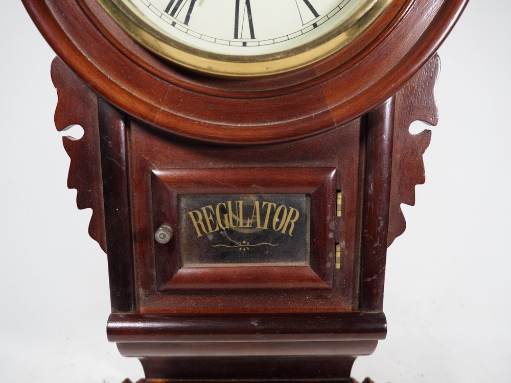 Vintage Highlands Mechanical Regulator Wall Clock With Pendulum