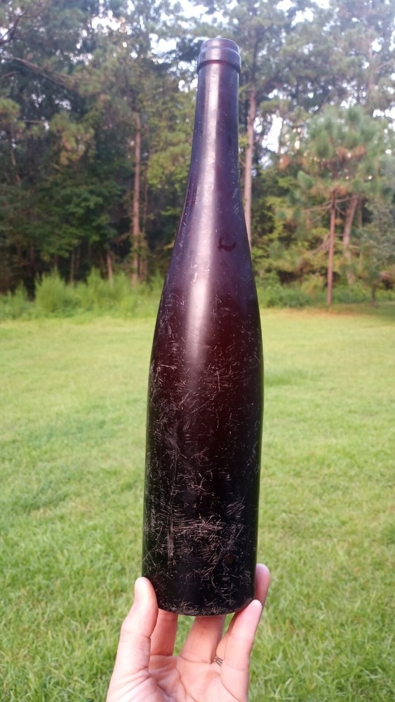 1910’s Amber Hock Wine Bottle