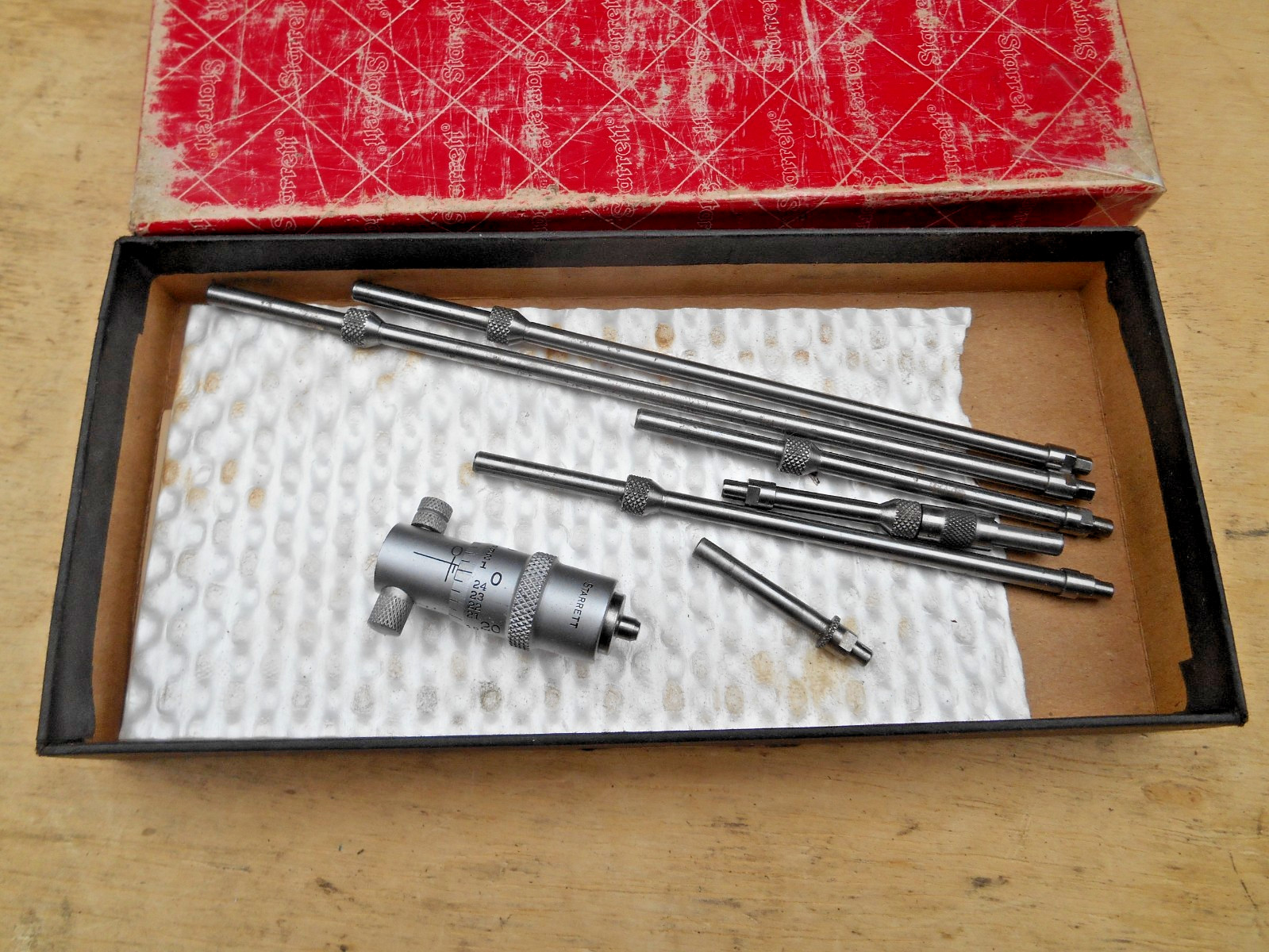 STARRETT 124 INSIDE MICROMETER , 2-8" , .001"