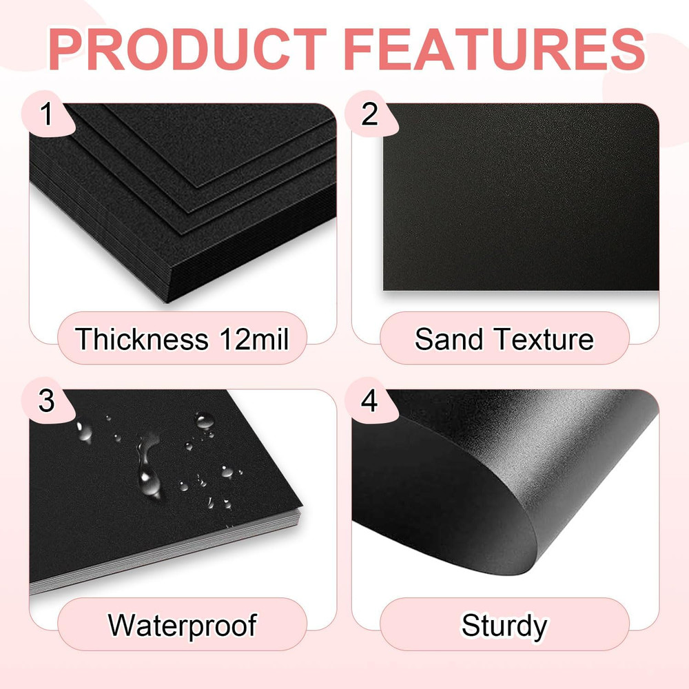 100 Pack 12 Mil Poly Binding Covers,Sand Texture Binding Presentation Covers,8.5
