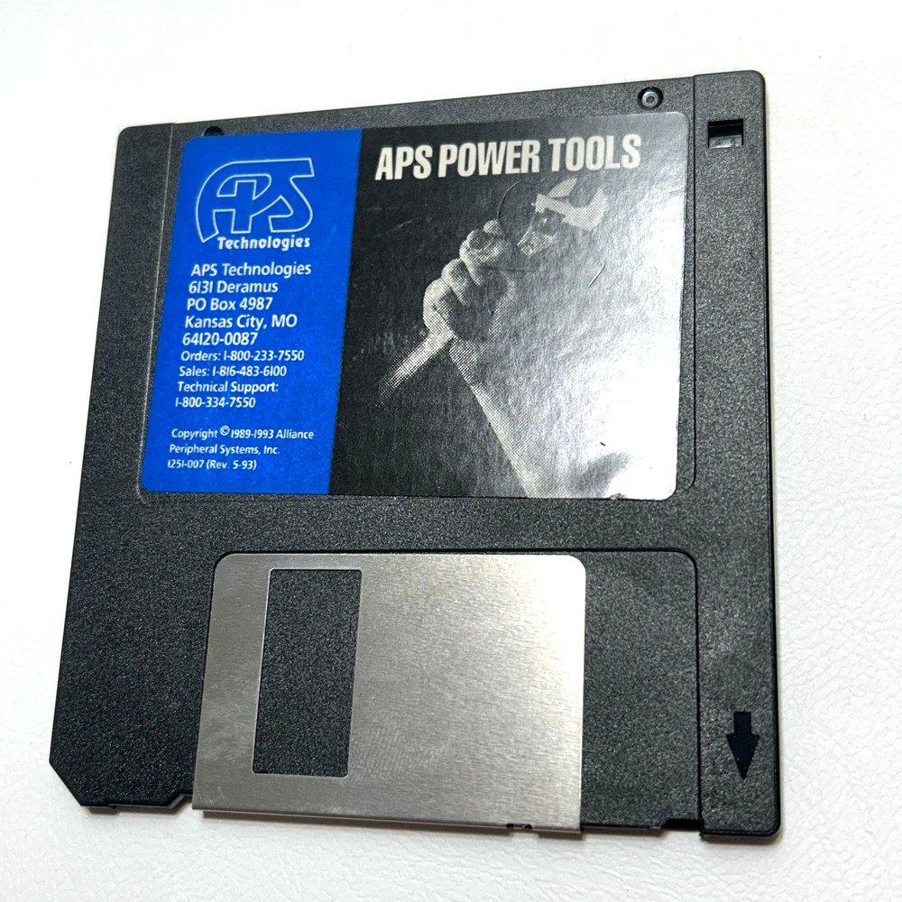 Vintage APS Power Tools APS Technologies Software Floppy Disk Utility Untested