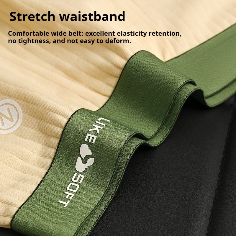 4 PCS Men's Underwear Soft Boxer Briefs Breathable Comfortable Trunks