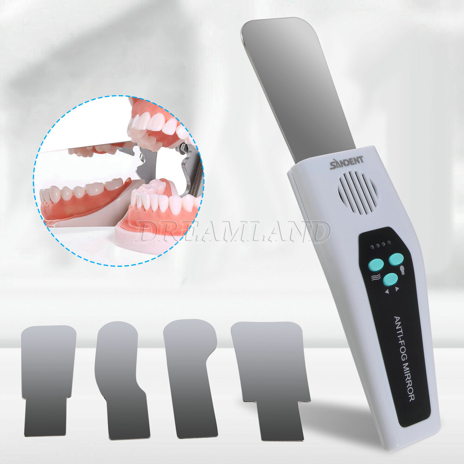 Dental Anti-fog Mirrors Photography Reflector No-Fog LED Automatic Mirrors Kit