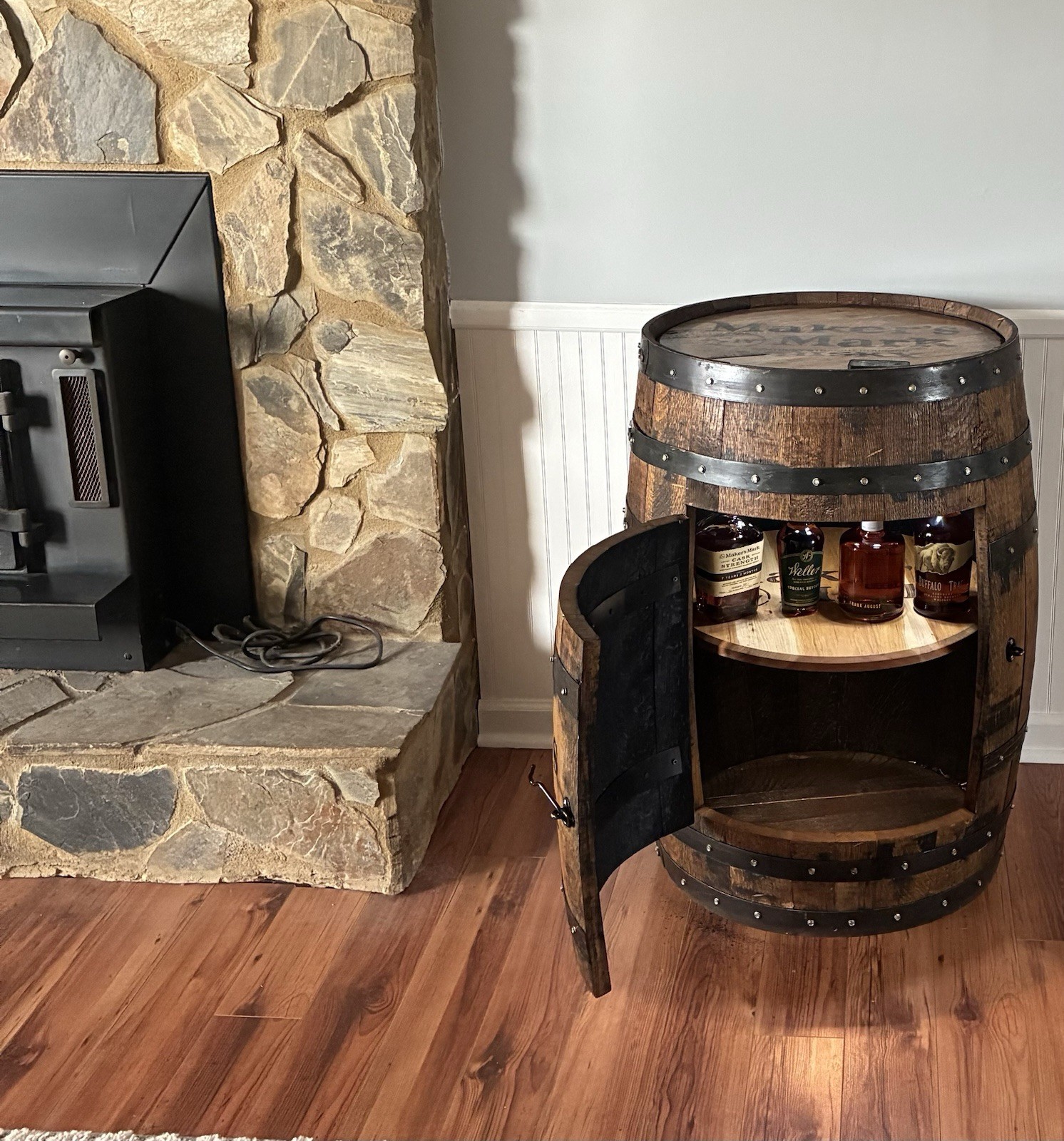 Whiskey Barrel Cabinets Bars “Free Shipping”