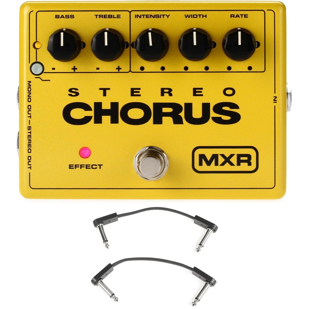 MXR M134 Stereo Chorus Pedal with EBS Patch Cables