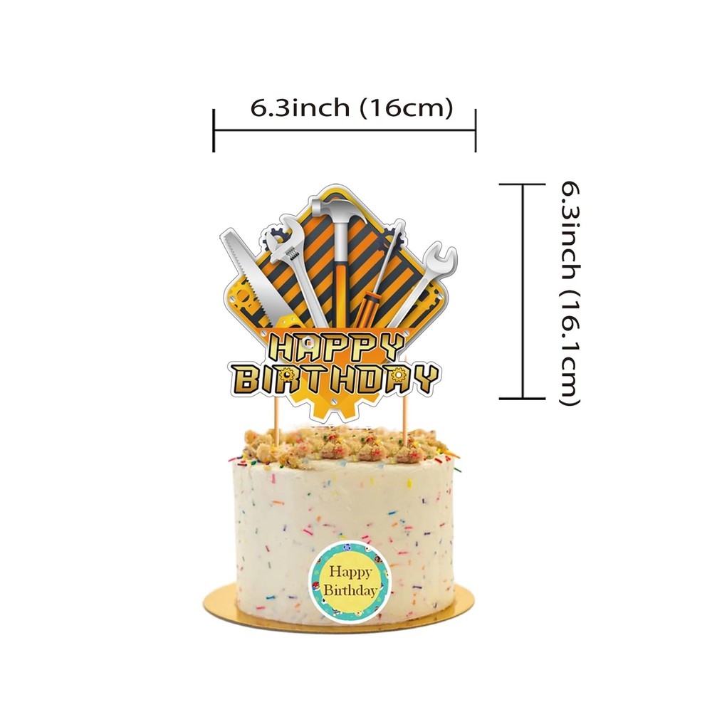 25 Pcs Tools Cake Topper Cupcake Toppers Tools Cake Decorations for Tools Par...
