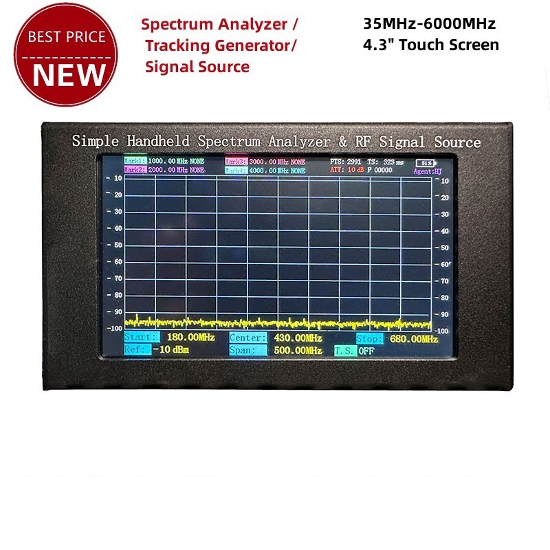 ZQ6 6G Simple Spectrum Analyzer & Tracking Generator & Signal Source 4.3" Touch