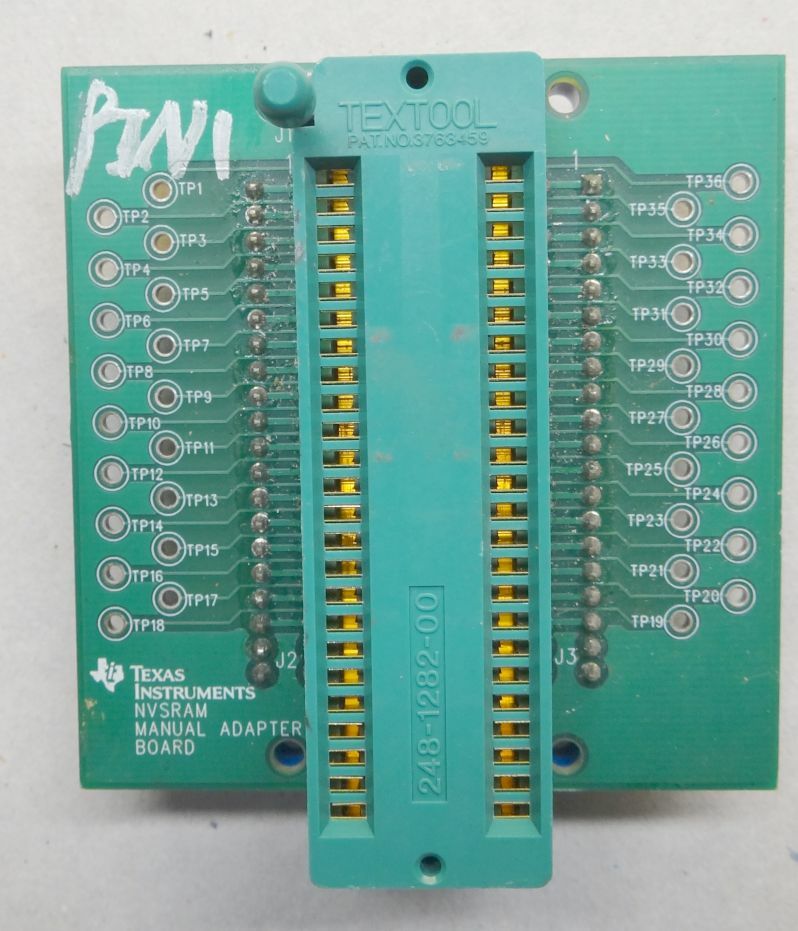 Texas Instruments NVSRAM Manual Adapter Board 1210B