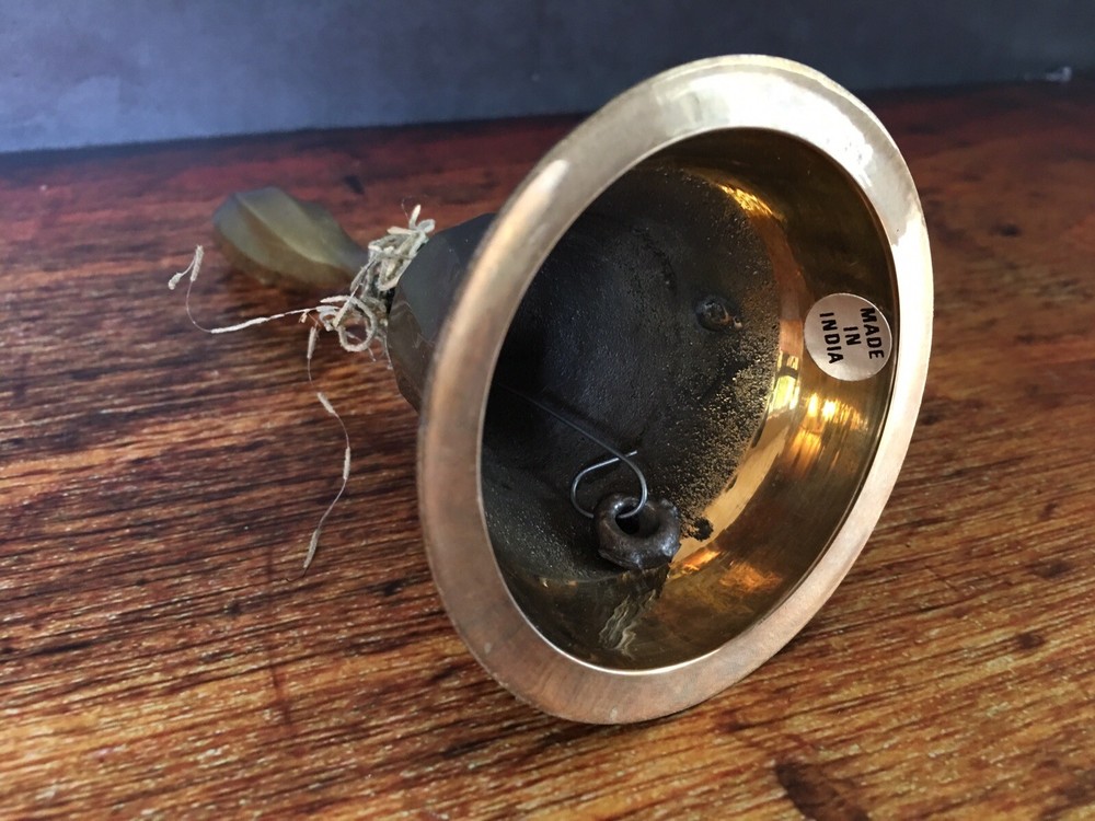Twisted Brass Bell Made in India 7"
