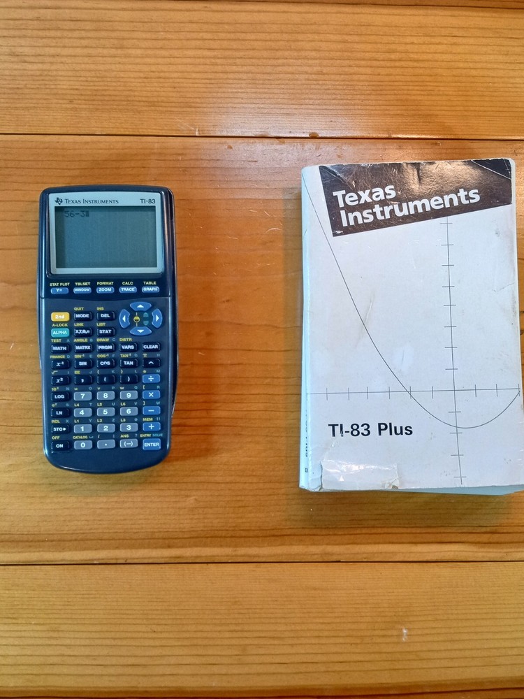 Texas Instruments TI-83 Calculator For Math & Science With Manual ➗ ➖ ➕ 🟰