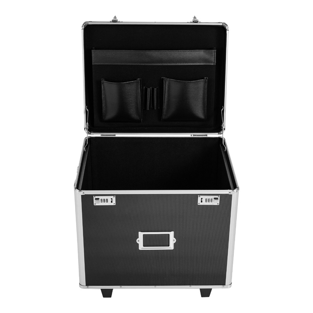 Locking Aluminum Alloy File Organizer Box with Telescoping Handle