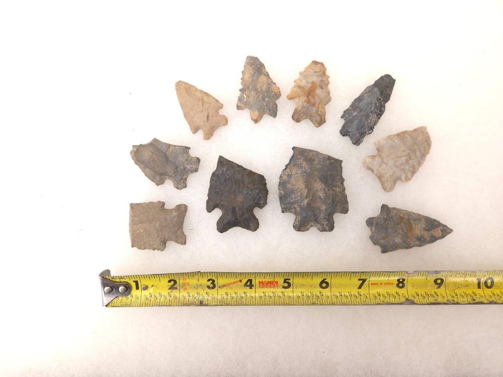 Bifurcated Flint Arrowhead Collection