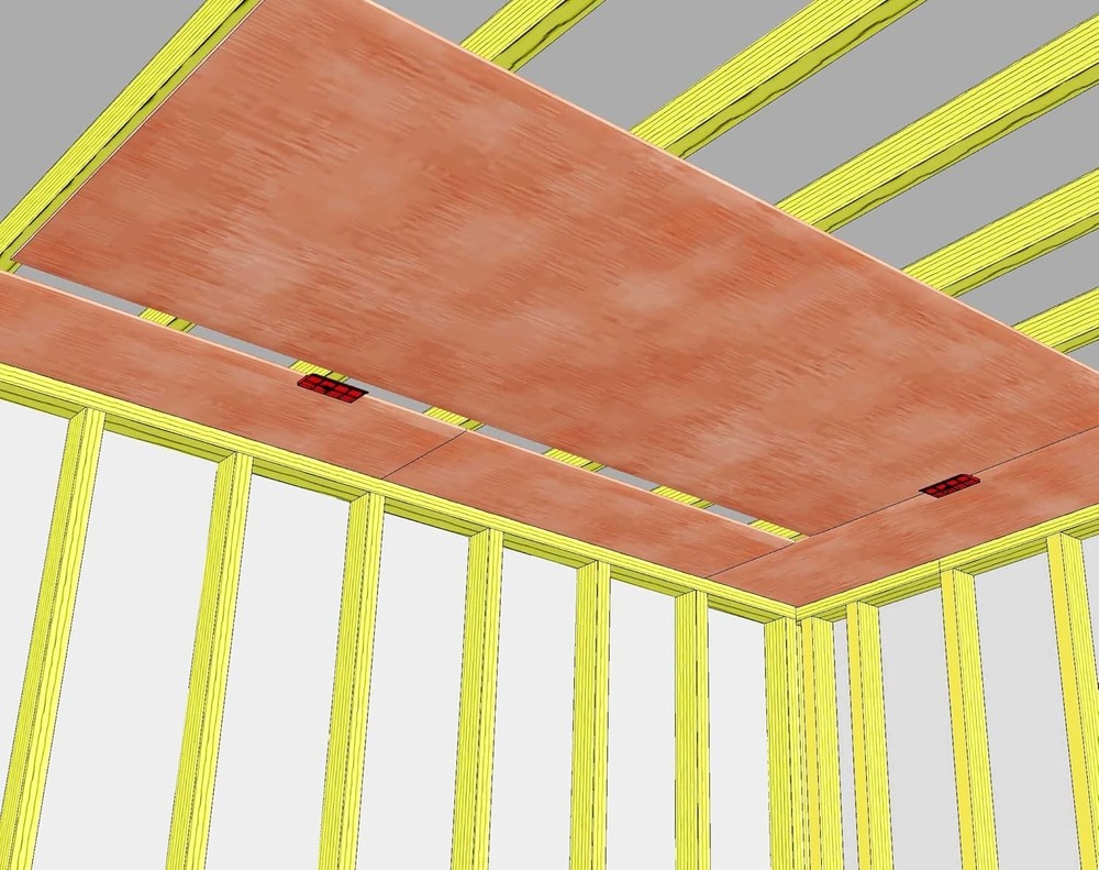 Red Acrylic Drywall Boardmate – Lightweight Tool for Quick Ceiling Installation