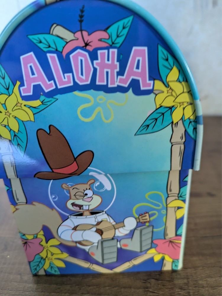 SPONGEBOB & Friends Small Tin Domed Lunch Box 2002