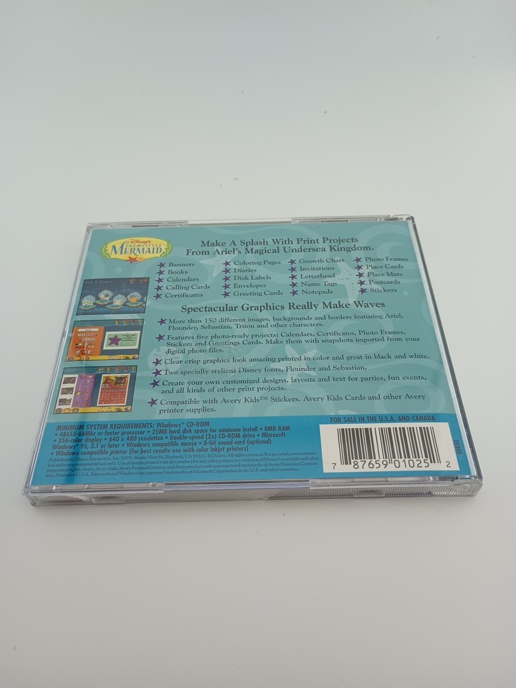 Disney Ariel’s Story Studio PC CD-rom Mac/ Windows 1997 CD-ROM