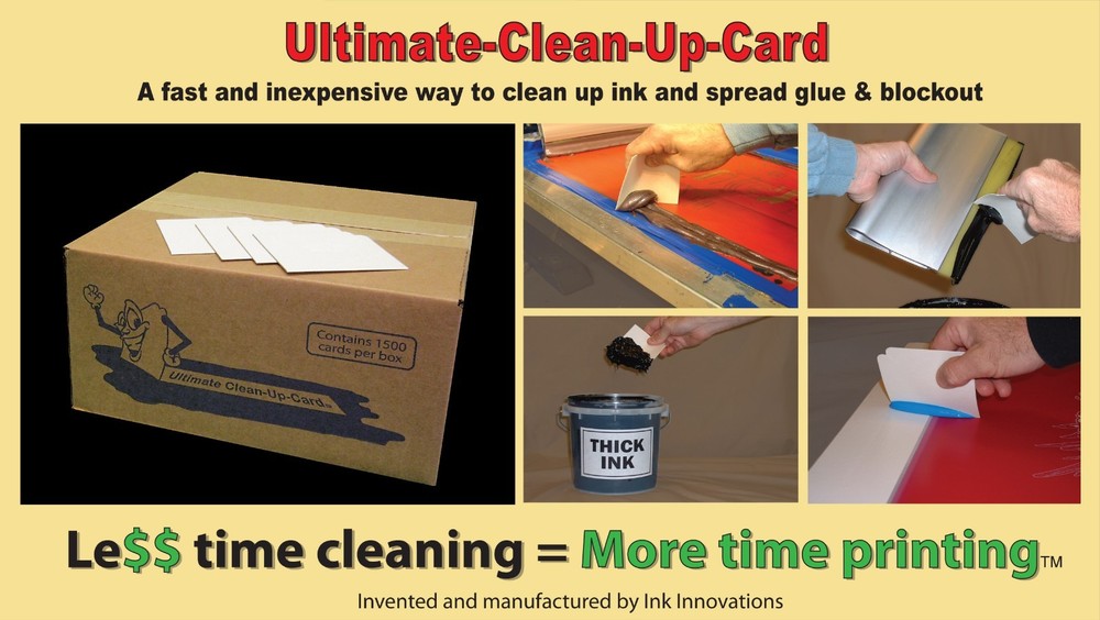 screen printing clean up cards