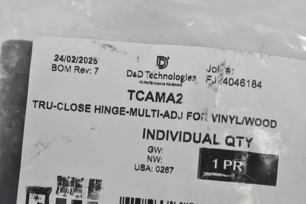 D&D Technologies TCAMA2 Multi Adjust Regular Duty Gate Hinges Self Closing