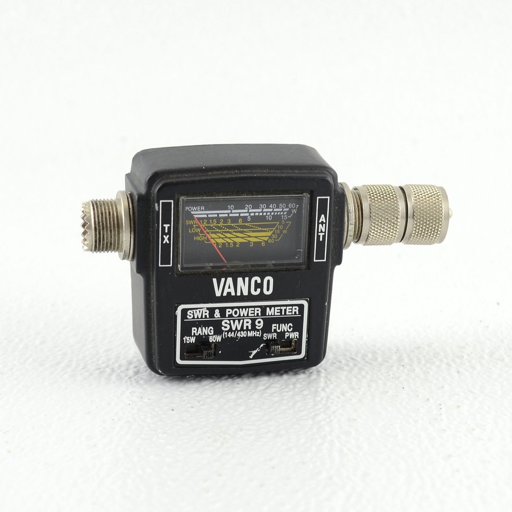 Vintage Vanco SWR-9 SWR & Power Meter 144/430 MHz 15W 80W