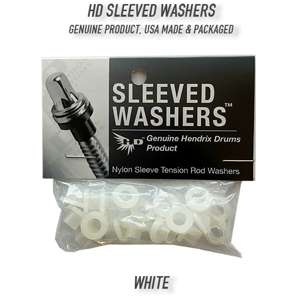 Hendrix Drums Sleeve Washers, 50-Pack, White